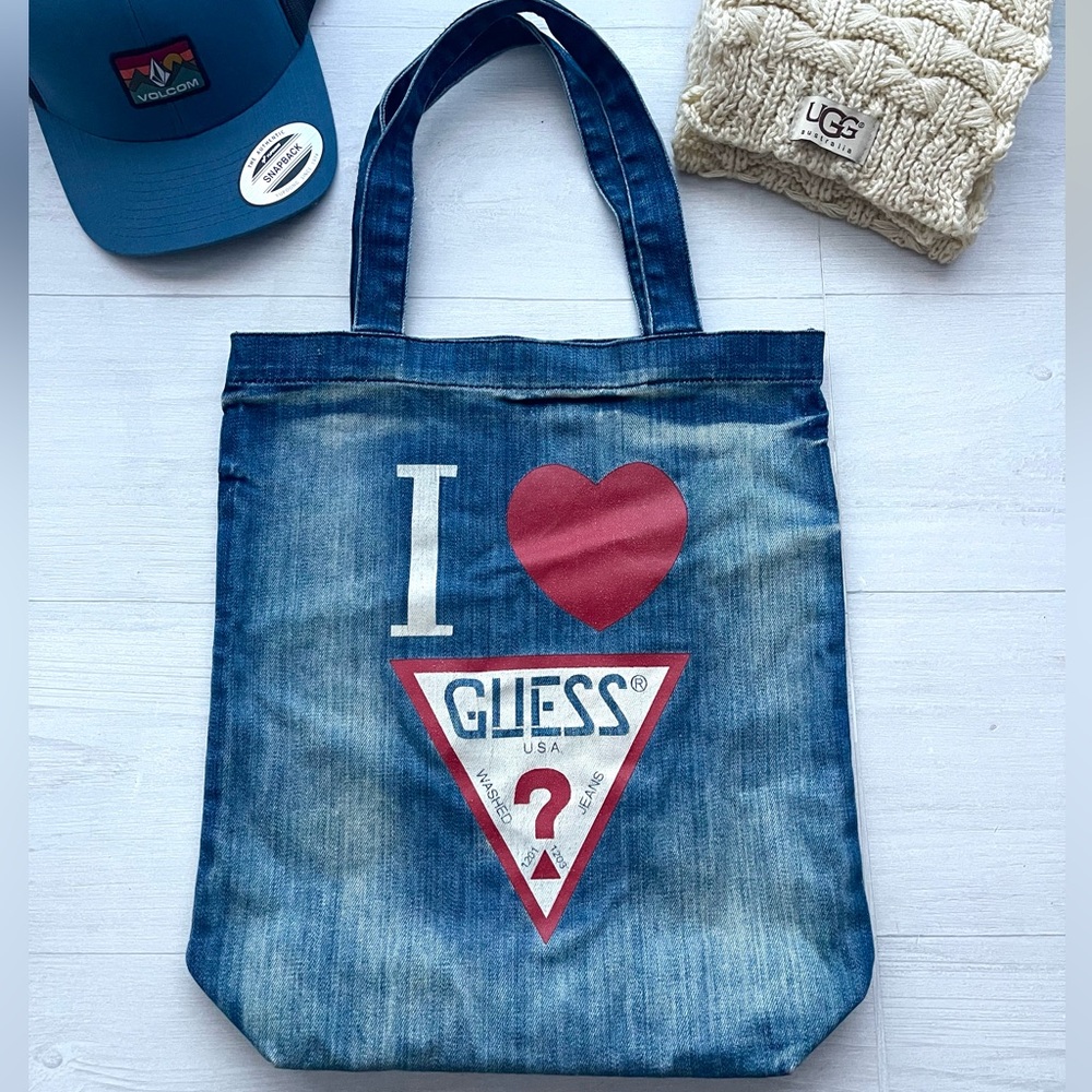 GUESS Vintage Jeans Denim Tote Bag